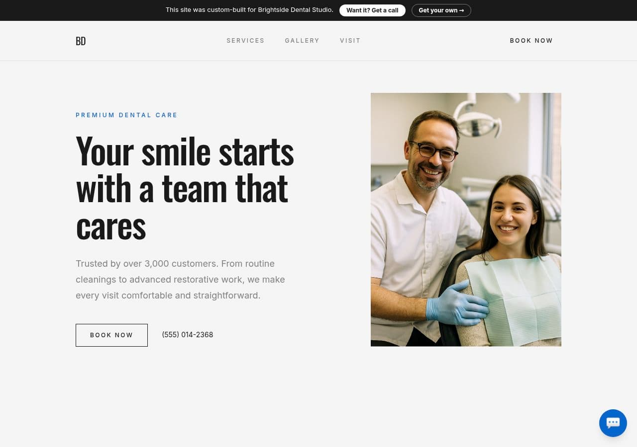 Dental Practices website example